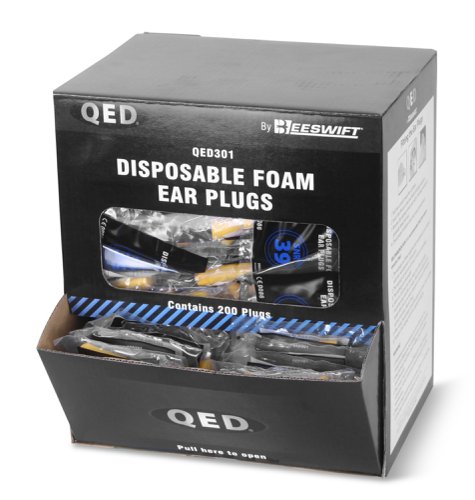 QED301 | Foam disposable ear plugs, Conforms to EN352-2:2002, SNR 39db, H=38, M=37, L=34