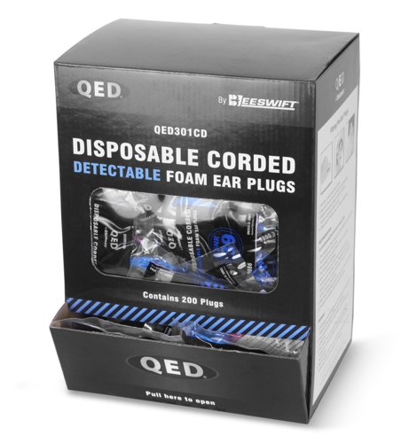 QED301CD Beeswift Qed Corded Detectable Ear Plug  (Box of 200)