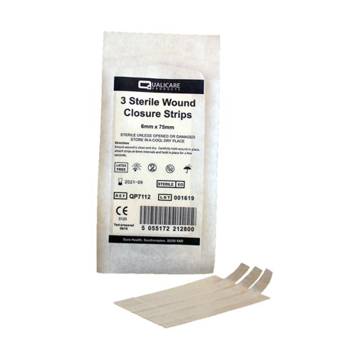 CM0443SH Skin Closure Strip 6mm x 75mm Pack 3