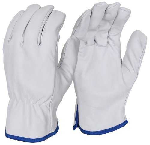 Beeswift Soft Grain Leather Unlined Drivers Glove Pearl (Box of 10) Re-usable Gloves QUDGPHNXL
