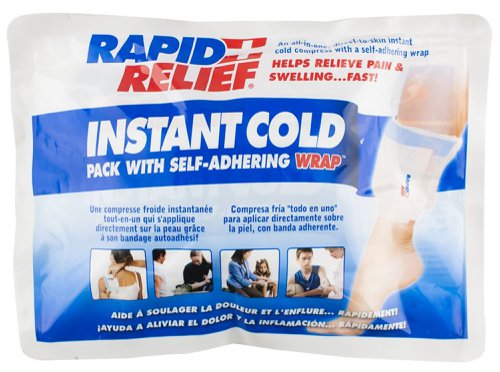 Rapid Aid Instant Cold Pack C / W Self Adhering Wrap 5”X 9” 
