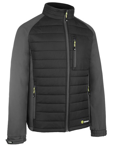 Beeswift Flex Workwear Padded Jacket Black/Grey Sml