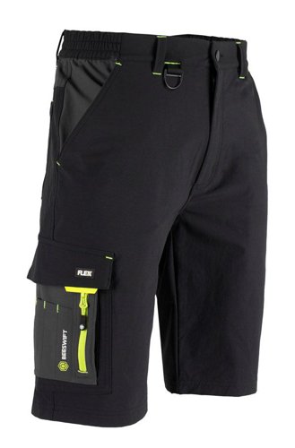 Beeswift Flex Workwear Shorts Black/ Grey 28