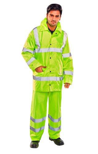 Beeswift B-Seen High Visibility Lightweight Suit Jacket/Trousers Saturn Yellow