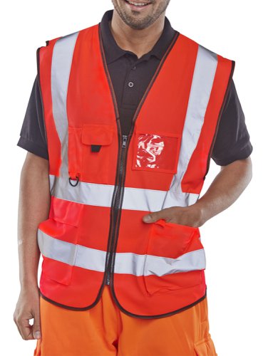 Beeswift B-Seen Executive High Visibility Waistcoat Red