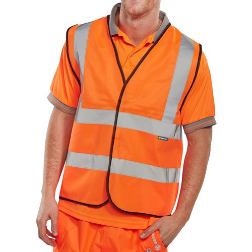 Beeswift B-Seen EN ISO 20471 Vest Orange Large