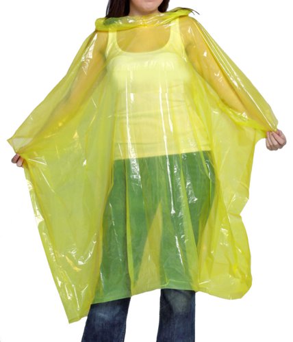 Waterproof Rain Poncho Assorted Colours (Pack of 250)