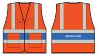 Beeswift Orange Exec Vest Lge C/W Instructor Back Logo