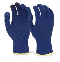 Beeswift Touch Screen Knitted Glove Blue (Box of 10)