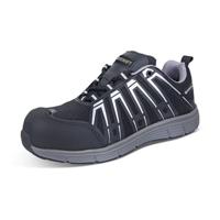 Beeswift S3 Non Metallic Safety Trainers Black/Grey Size