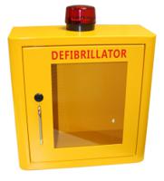 Click Medical Defibrillator Mild Steel Cabinet Internal Yellow 