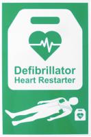 Click Medical Aed Automated External Defibrillator Sign Green 20X30cm
