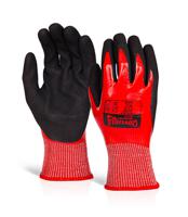 Glovezilla Waterproof Nitrile Cut D Glove Red Pk10