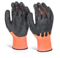 Cut Resistant Fully Coated Impact Glove Orange