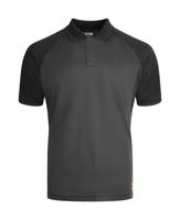 JCB Unisex Classic Collar Polo Shirt Grey/Black 2XL