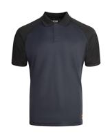 JCB Unisex Classic Collar Polo Shirt Navy/Black MED