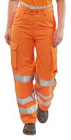 Beeswift Ladies Hi Vis Railspec Trousers Orange