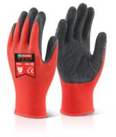 M/P Black Latex Poly Glove