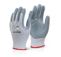 Beeswift Nitrile Foam Nylon Glove Grey