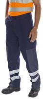 Beeswift Poly Cotton Nylon Patch Trousers Navy