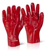 Beeswift PVC Gauntlet Red 11in (Pack of 10)