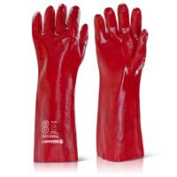 Beeswift PVC Gauntlet Red 18in (Pack of 10)