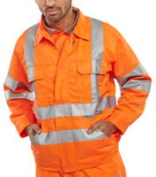 Beeswift Rail Spec Hi Vis Jacket Orange