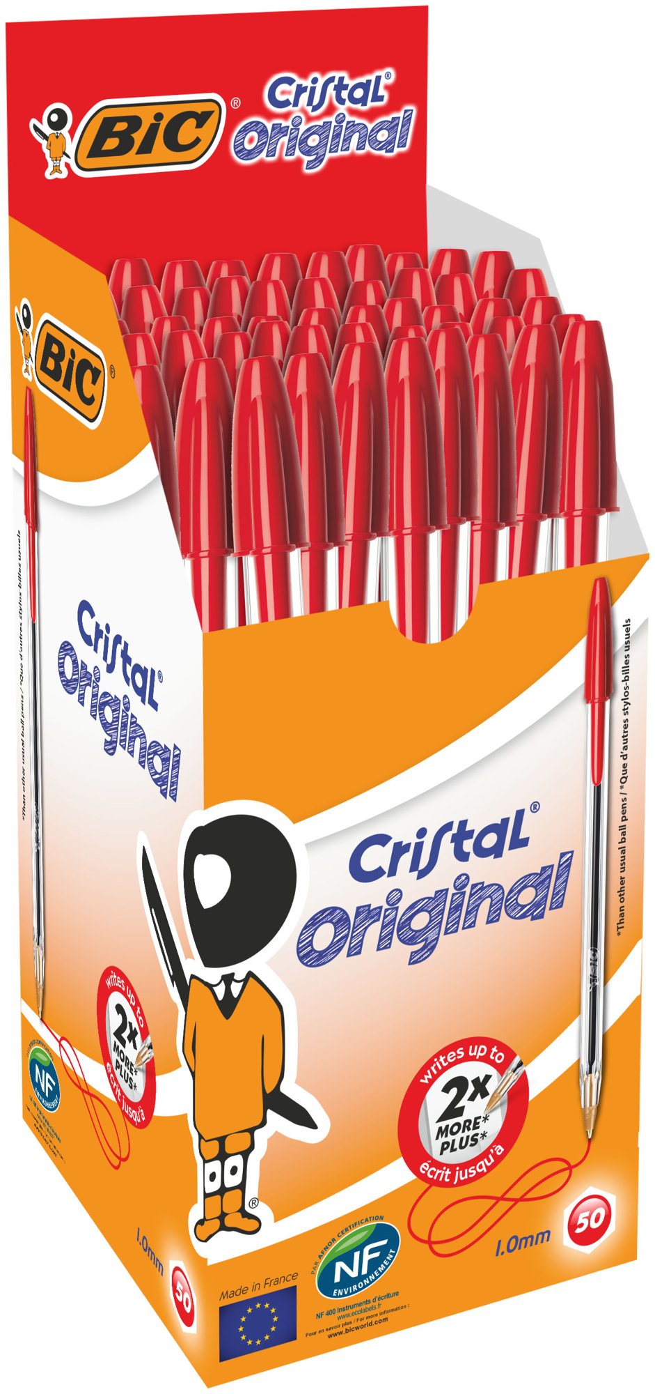 Bic Cristal Biro Medium red Box of 50