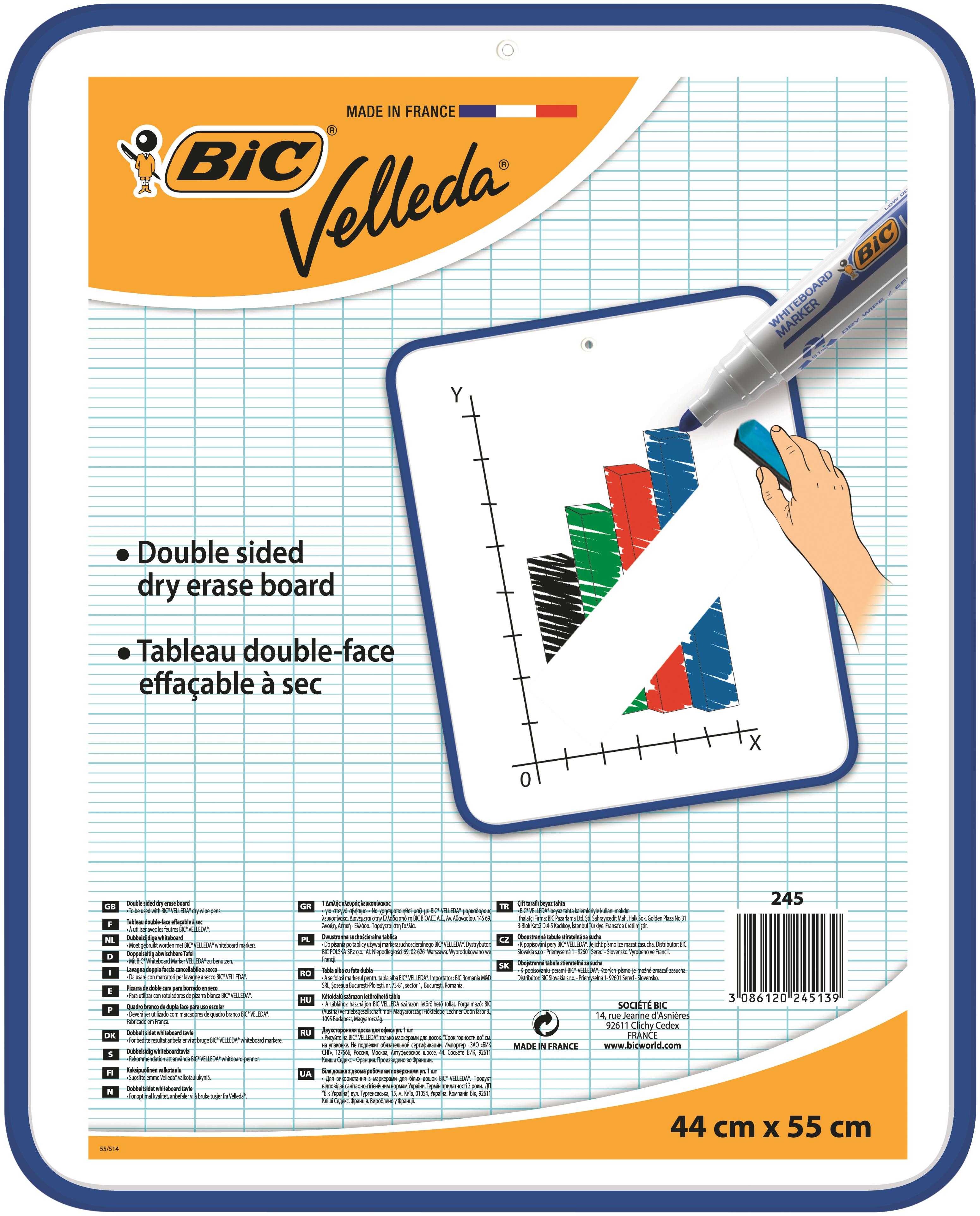 Velleda Whiteboard double sided 44x55cm
