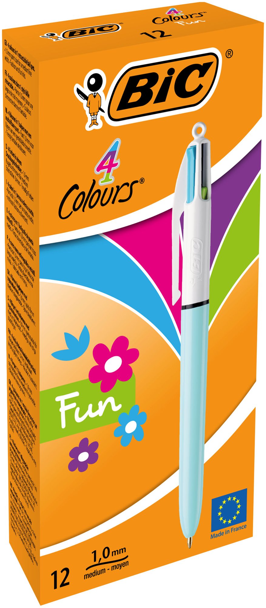 Bic 4 Colour Ballpen Fun Bx12