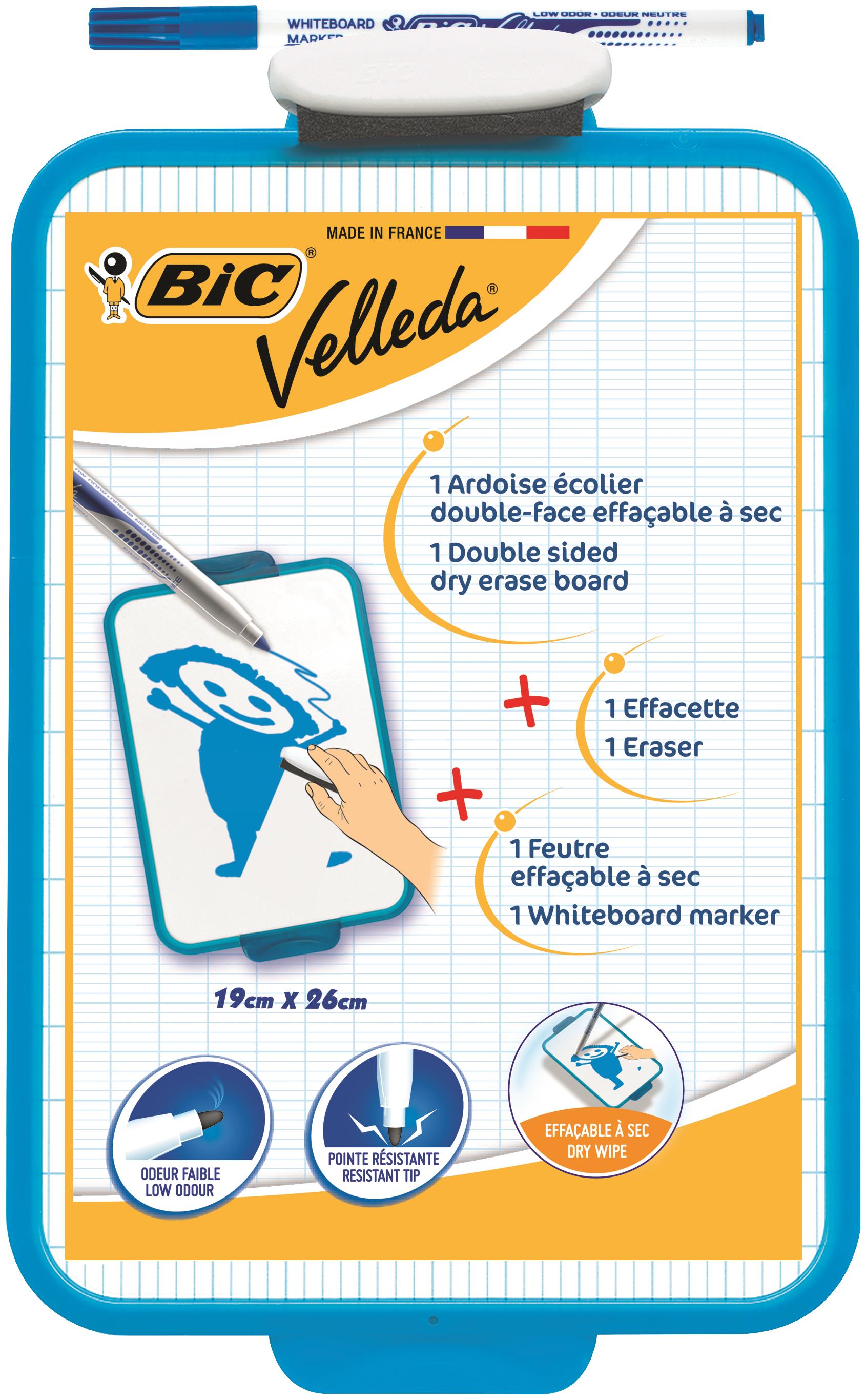 Velleda School Whiteboard 19x26cm with Pen Blue