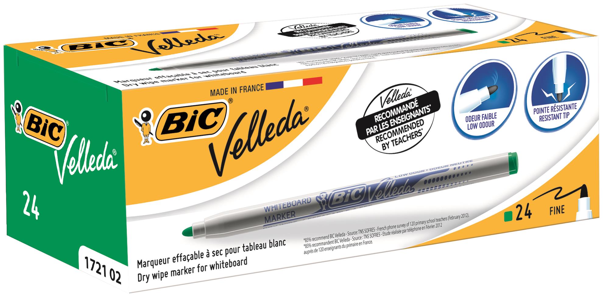 Velleda 1721 Wbrd Marker Pen 1.2mm Gn Bx24