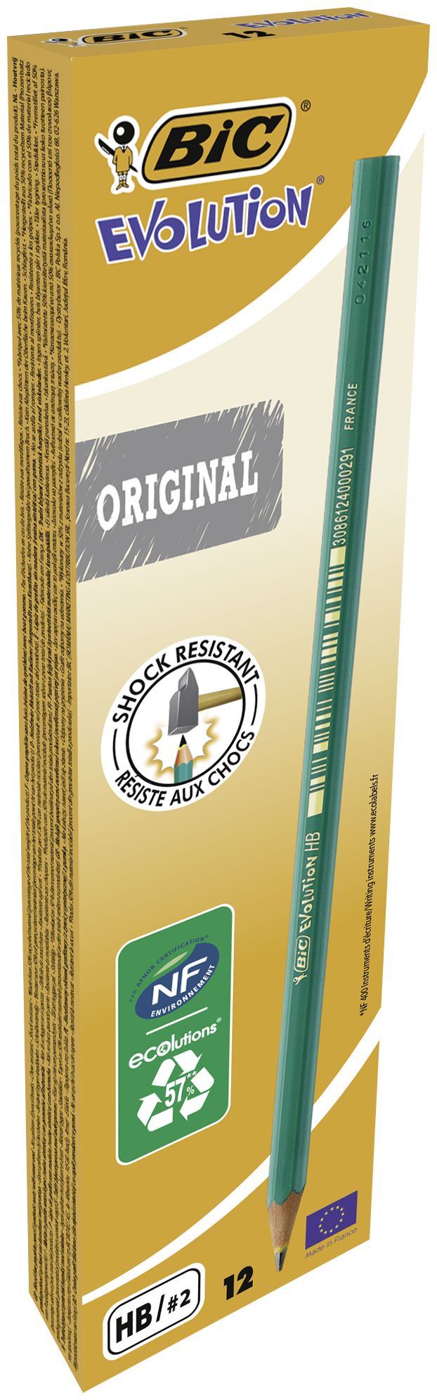 Bic Evolution graphite pencils, HB Pk12