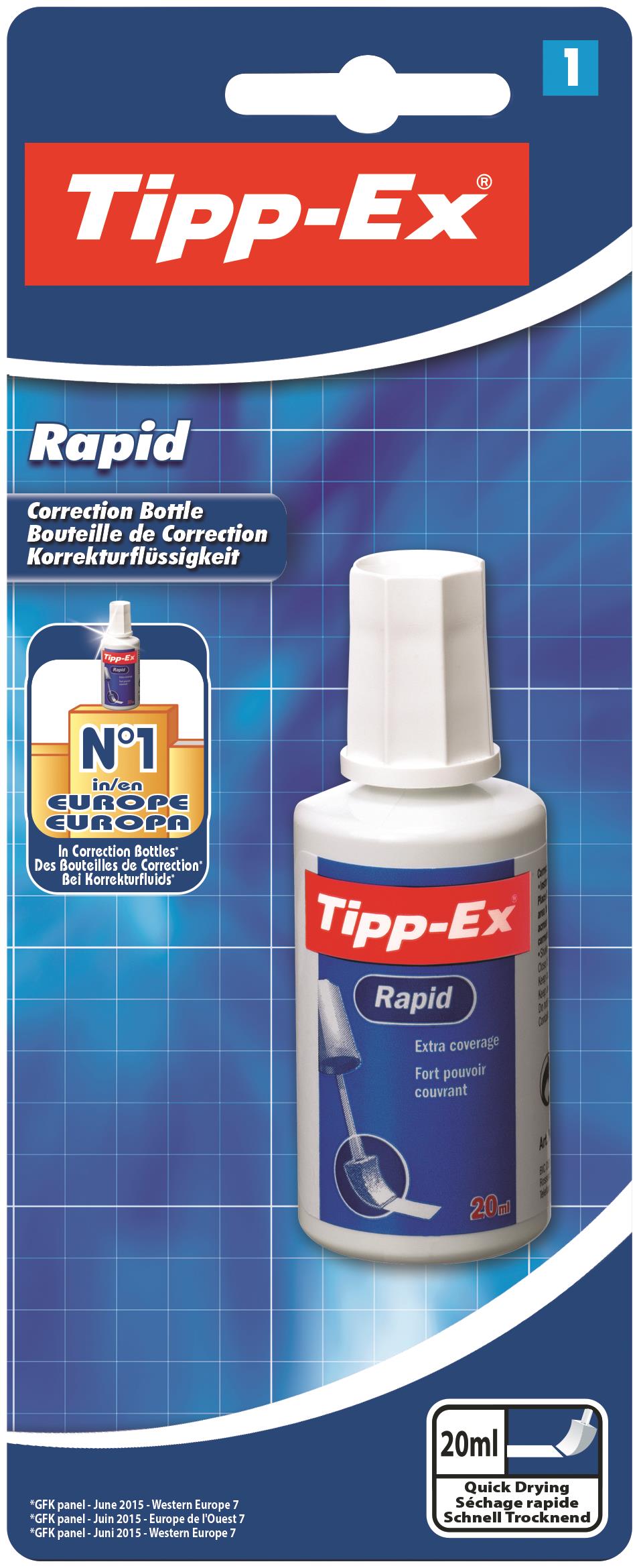 Tipp-Ex Rapid Fluid 20ml card Bx10
