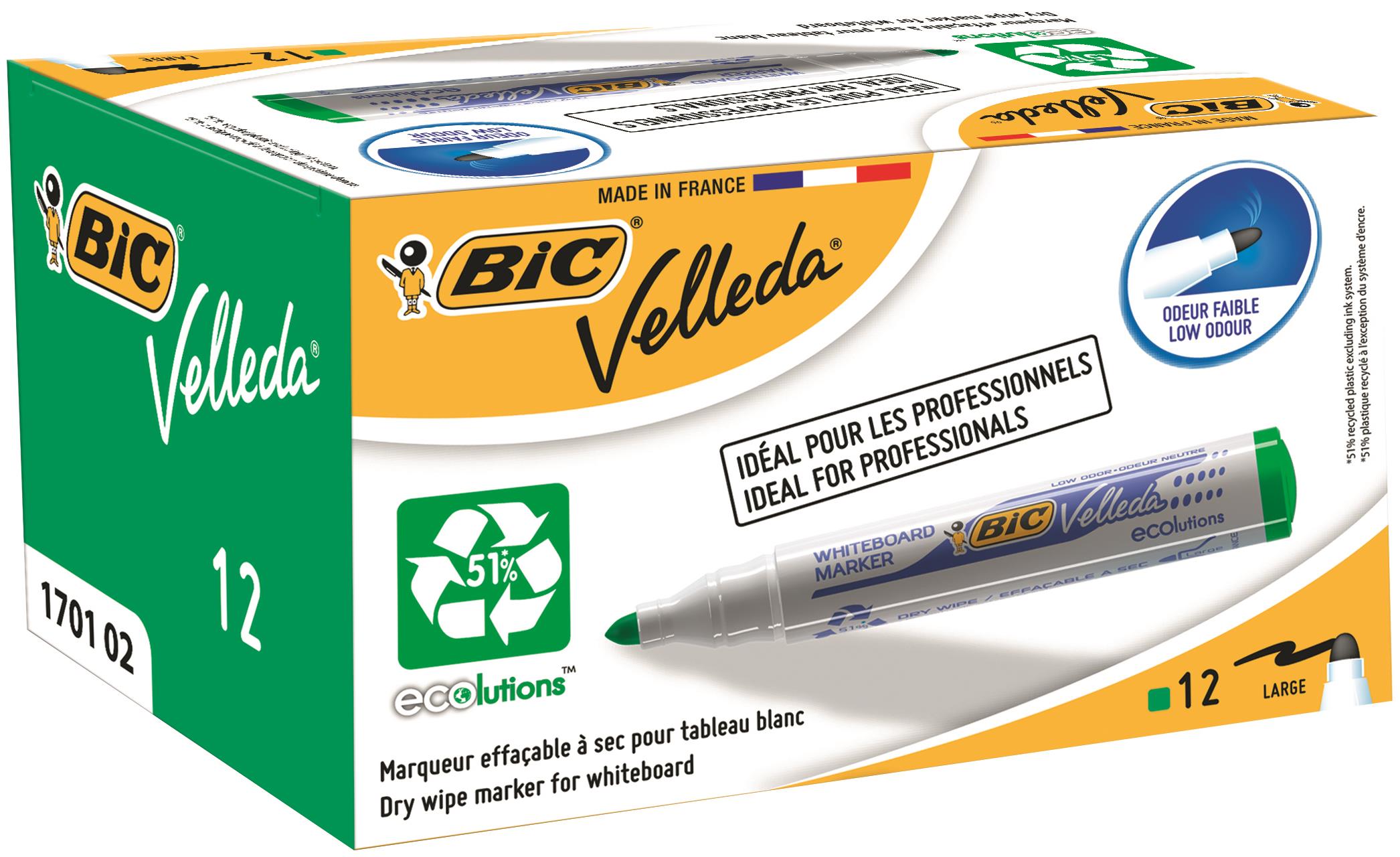 Velleda 1701 Wbrd Marker Bullet Green Bx12