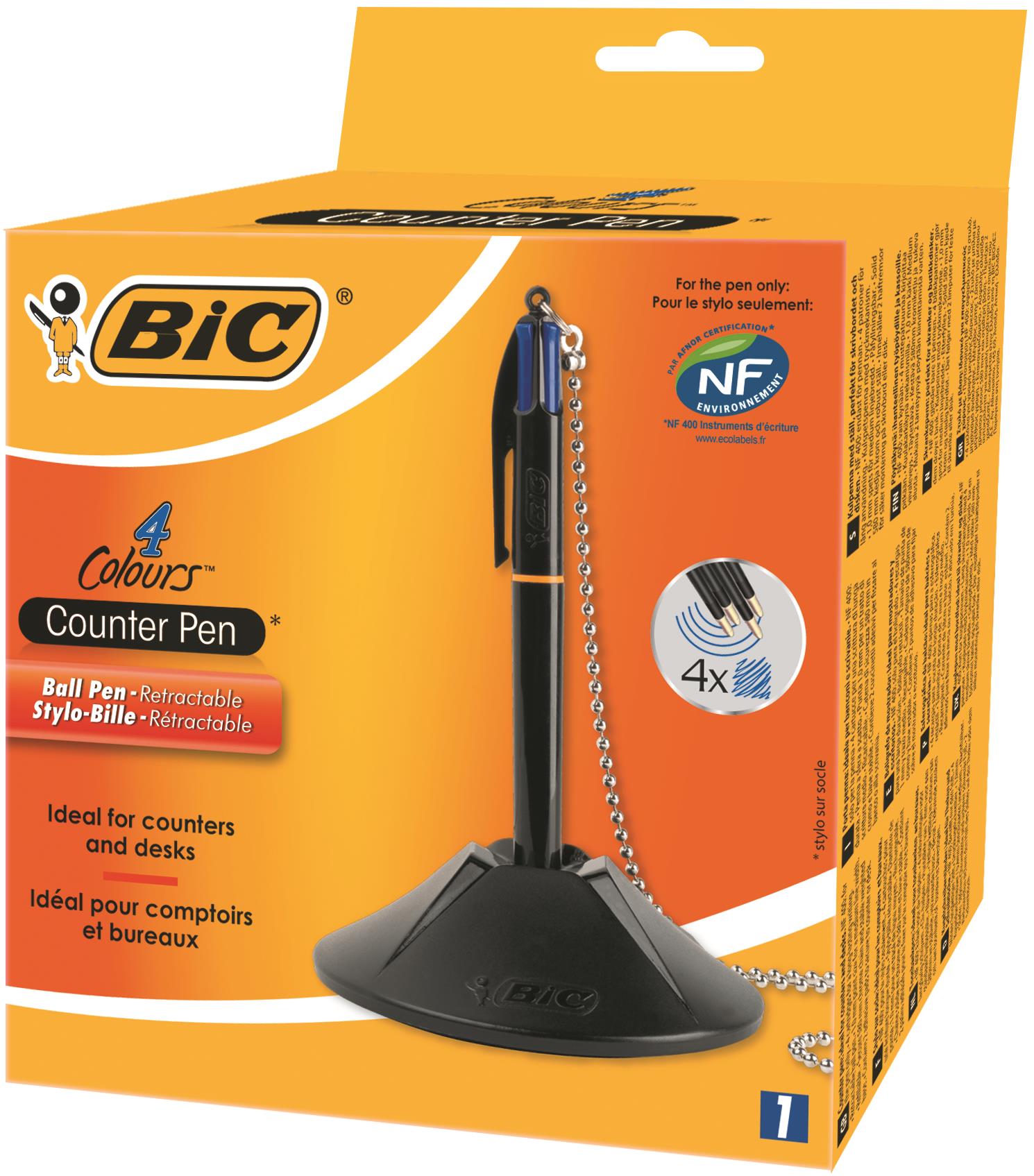 Bic 4 Colour counter pen blue