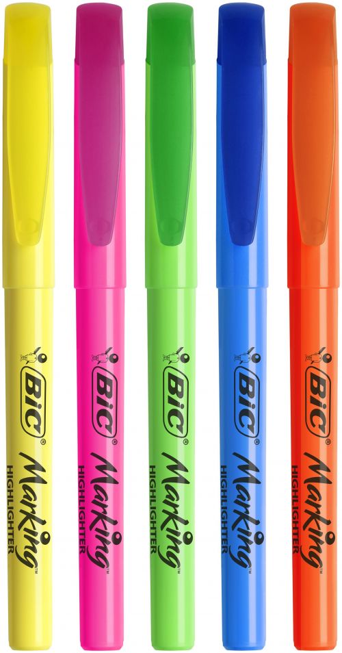 Bic Brite Liner Highlighters Assorted (Pack of 5) 893133 BC25558 Buy online at Office 5Star or contact us Tel 01594 810081 for assistance