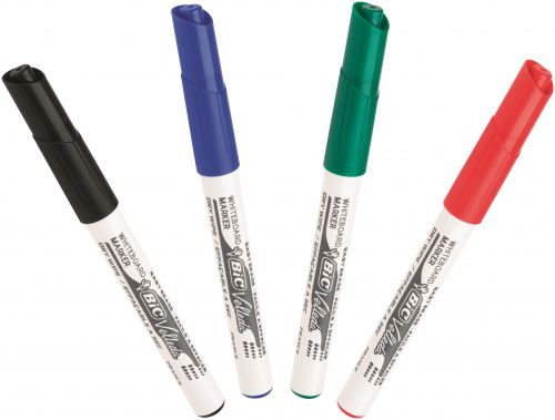Bic Velleda 1741 Whiteboard Marker Bullet Tip 1.4mm Line Assorted Colours (Pack 4) - 9581501