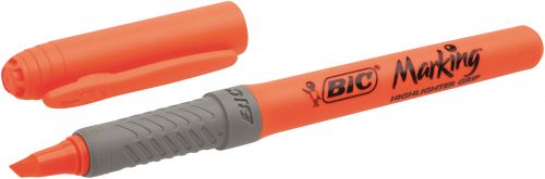 BIC Highlighter Grip is a comfortable highlighter that is easy to use, as the textured rubber grip fits neatly in your hand. The water-based ink is fluorescent and available in orange. The chisel tip highlights at a width of between 1.6mm and 3.4mm, and it will not dry out if the cap is left off for up to 8 hours. It is a great choice for your home, school or office stationery.