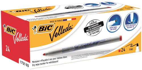 Velleda 1721 Wbrd Marker 1.2mm red Bx24
