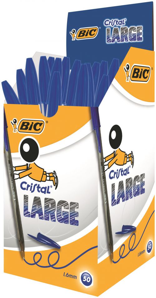 BIC Cristal Large Ballpoint Pen Blue 880656