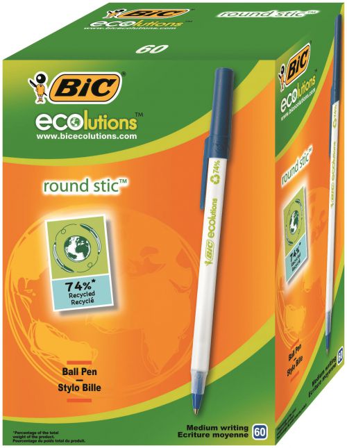 Bic ECOlutions Ballpoint Pen Medium Blue (Pack of 60) 893240