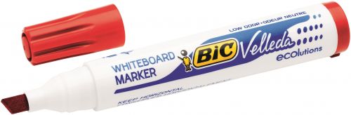Bic Velleda 1751 Whiteboard Marker Chisel Tip Line Width 3.7-5.5mm Red Ref 904948 [Pack 12]  4055002