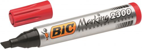 Bic 2300 Permanent Marker, Red Chisel - 3698