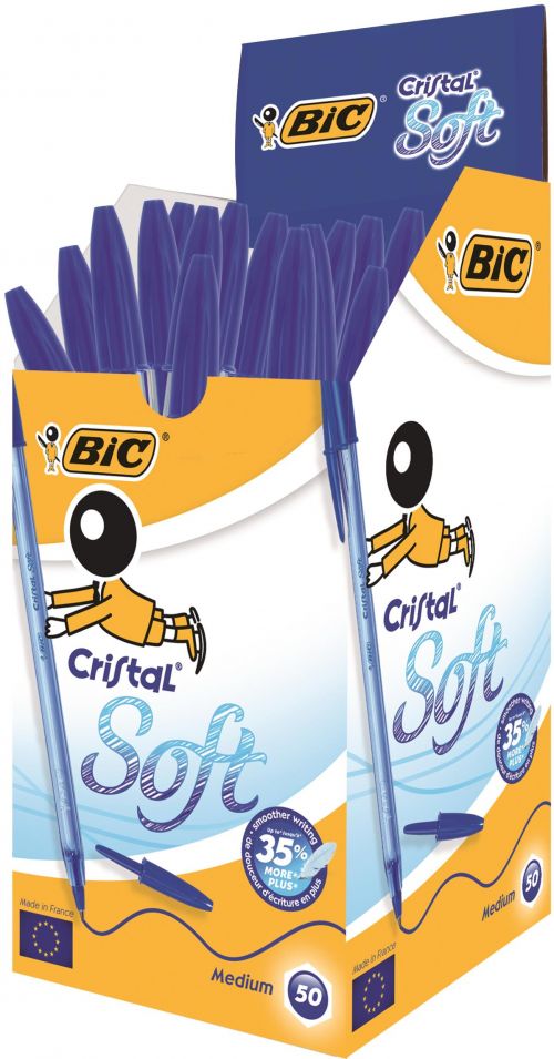 Bic Cristal Soft (1.2mm) Ball Point Pen Blue 918519 [Pack 50]