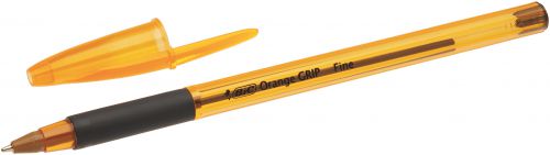 Bic Orange Cristal Grip Ballpoint Pen Black (Pack of 20) 811925