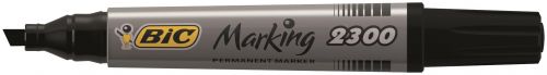 Bic 2300 Permanent Marker Chisel Tip Black (Pack of 12) 820926