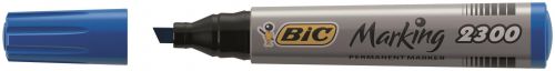 Bic 2300 Permanent Marker, Blue Chisel - 3696