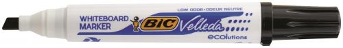 Bic Velleda 1751 Whiteboard Marker Chisel Tip 3.7-5.5mm Line Black (Pack 12) - 904946