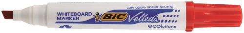Bic Velleda 1751 Whiteboard Marker Chisel Tip Line Width 3.7-5.5mm Red Ref 904948 [Pack 12]